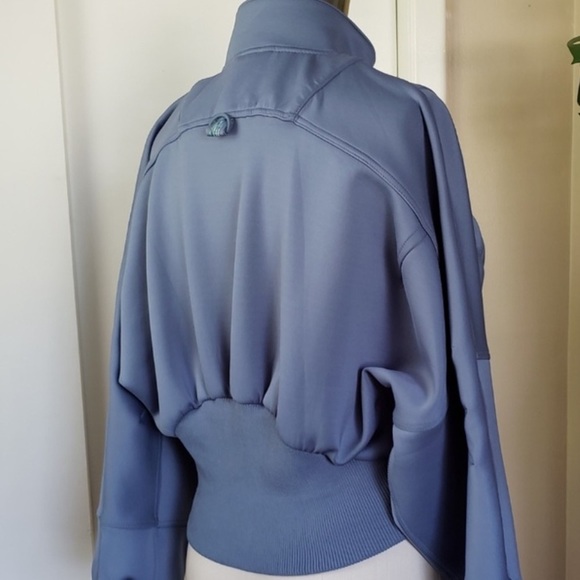 Free People Slate Blue Bomber Jacket - Picture 7 of 7